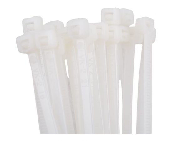 Кабельная стяжка хомут HLT 300x3,6 мм, белый, нейлон, уп. 100 шт. 4670042793329 