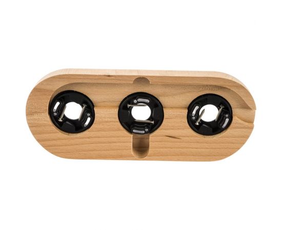 Тройная рамка Retrika, ретро натуральное дерево, на бревно RD-03220 