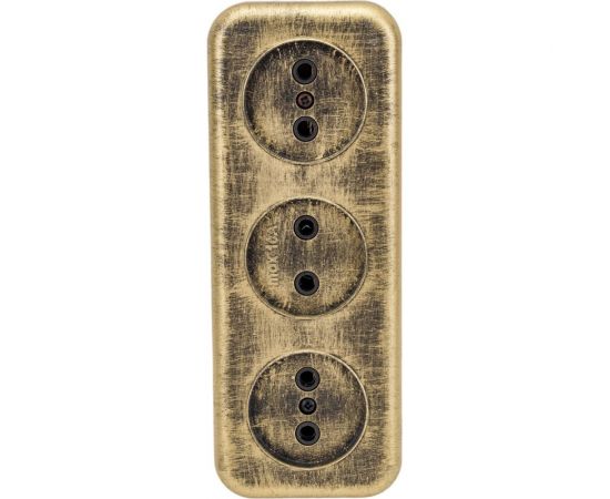 3-местная розетка SVET RA 16-344-Черная Бронза открытой установки без заземления EV0311-0051 