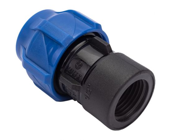 Компрессионная соединительная муфта VALFEX ПНД, с внутренней резьбой, 20x1/2"" 121001220012 – изображение 2