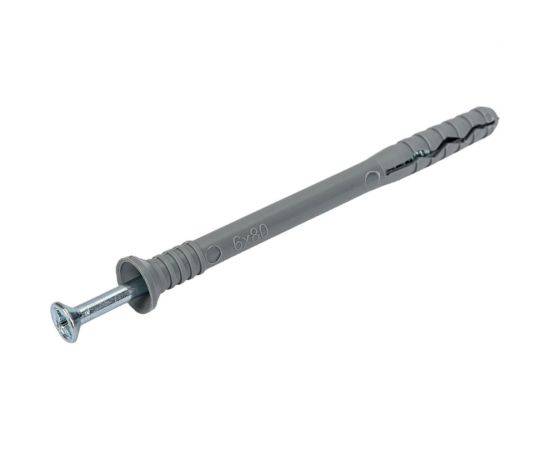 Дюбель-гвоздь Невский Крепеж 6х80 пот. манжета, полипропилен 100 шт. 802666 – изображение 2