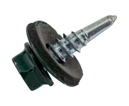 Кровельный саморез Качественный КРЕПЕЖ зеленый мох RAL 6005, 5.5х19 мм, 90 шт 0300111 КЧ – изображение 2