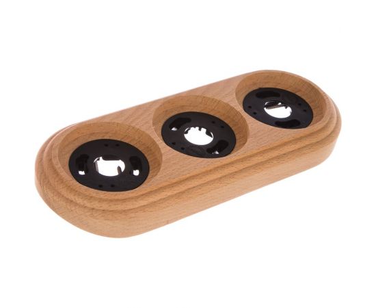 Тройная рамка Retrika, ретро натуральное дерево, на бревно RD-03220 – изображение 2