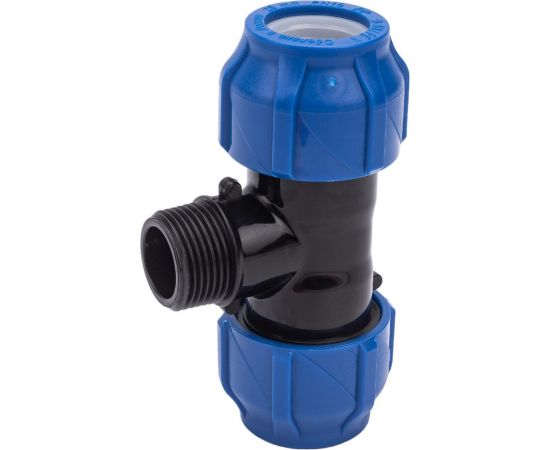 Компрессионный переходной тройник VALFEX ПНД, с наружной резьбой, 25-3/4""-25 1210022503425 – изображение 2