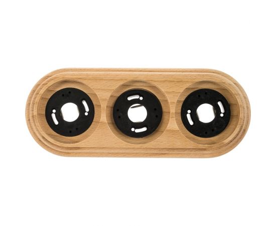 Тройная рамка Retrika, ретро натуральное дерево, на бревно RD-03220 – изображение 3