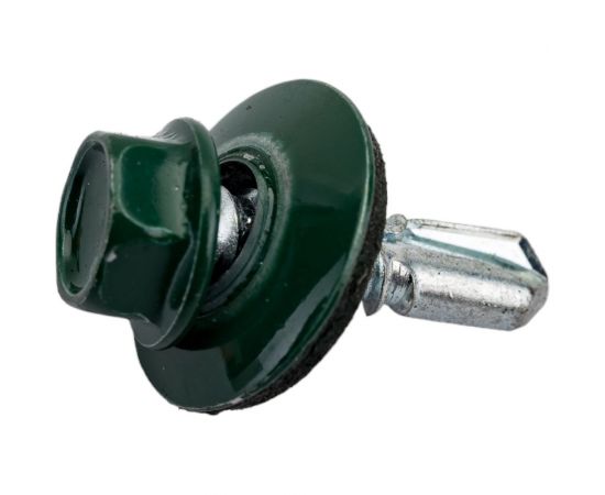 Кровельный саморез Качественный КРЕПЕЖ зеленый мох RAL 6005, 5.5х19 мм, 90 шт 0300111 КЧ – изображение 3