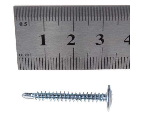 Саморез с прессшайбой Метиз-Эксперт 4.2х32 сверло, оц. уп 1500 шт. 00-00010663 – изображение 3