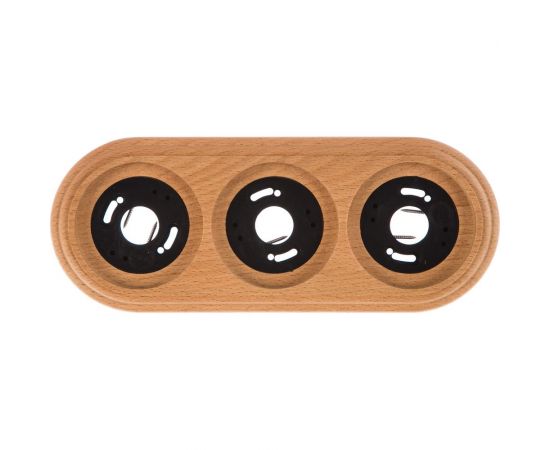 Тройная рамка Retrika, ретро натуральное дерево, на бревно RD-03220 – изображение 4