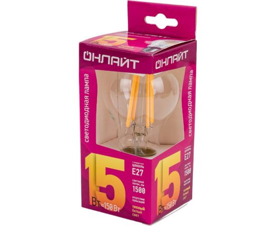 Лампа ОНЛАЙТ OLL-F-A60-15-230-2.7K-E27 80878 – изображение 4