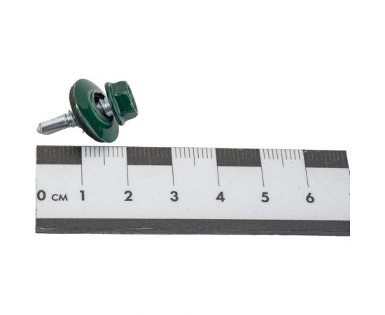 Кровельный саморез Качественный КРЕПЕЖ зеленый мох RAL 6005, 5.5х19 мм, 90 шт 0300111 КЧ – изображение 4