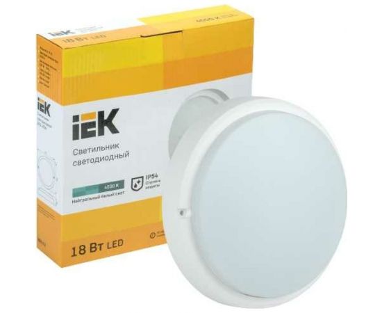 Светодиодный светильник IEK LED ДПО 4004, 18вт, 4000k, белый, круг – изображение 5