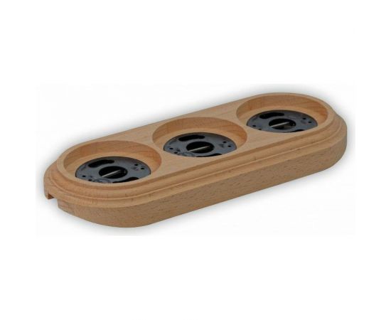 Тройная рамка Retrika, ретро натуральное дерево, на бревно RD-03220 – изображение 5