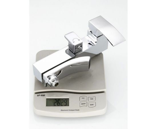 Душевая система со смесителем и тропическим душем MYNAH стойка хром глянцевый/белый M33110 – изображение 7