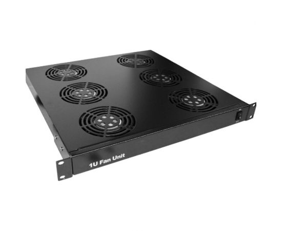 Блок 6-ти вентиляторов TWT 19"", с подшипниками, с термостатом, 1U TWT-CBB-FANB6-RACK-T 