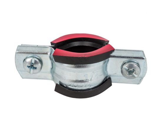 Хомут с винтовым креплением Стройбат 1/2" 20-24 мм белый цинк 6 шт. 308830 