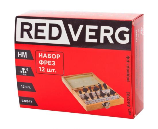 Набор фрез 6 мм (12 шт) (840782) REDVERG 6677482 