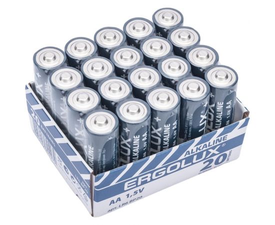 Батарейка Ergolux LR6 Alkaline BP-20 (ПРОМО, LR6 BP20, 1.5В) 14675 