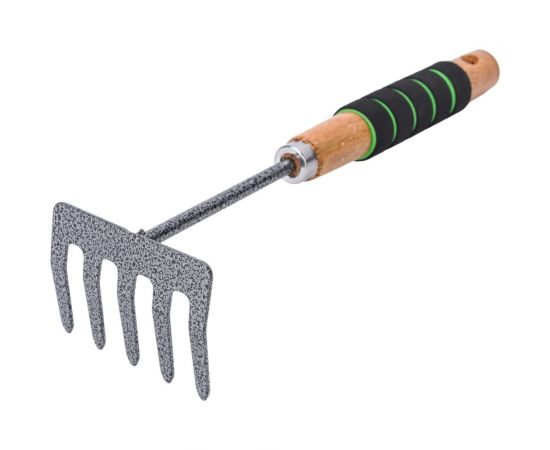Рыхлитель с 5 зубьями, деревянной ручкой и мягкой накладкой Gigant GVER-04 – изображение 2