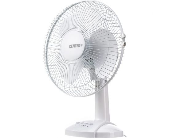 Настольный вентилятор Centek 30 Вт, диаметр: 34 см, 3 скорости, металлическая решётка CT-5007 White – изображение 2