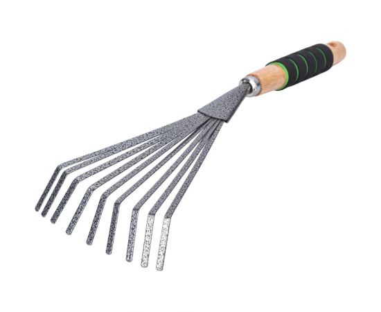 Веерные мини-грабли для листьев с деревянной ручкой и мягкой накладкой Gigant GVER-06 – изображение 2