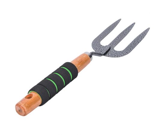 Посадочная вилка с 3 зубьями, деревянной ручкой и мягкой накладкой Gigant GVER-05 – изображение 3