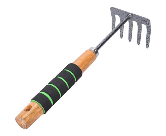 Рыхлитель с 5 зубьями, деревянной ручкой и мягкой накладкой Gigant GVER-04 – изображение 3