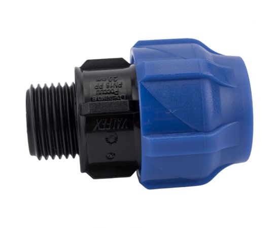 Компрессионная соединительная муфта VALFEX ПНД, с наружной резьбой, 20x1/2"" 121001122020 – изображение 3