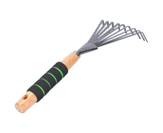 Веерные мини-грабли для листьев с деревянной ручкой и мягкой накладкой Gigant GVER-06 – изображение 3