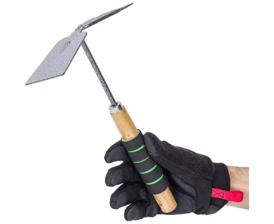 Мотыжка из углеродистой стали и порошковым покрытием с деревянной ручкой и мягкой накладкой Gigant GVER-07 – изображение 5