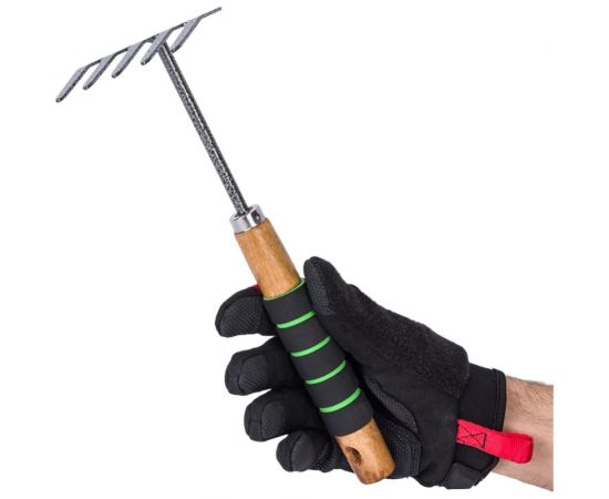 Рыхлитель с 5 зубьями, деревянной ручкой и мягкой накладкой Gigant GVER-04 – изображение 5