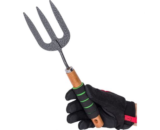 Посадочная вилка с 3 зубьями, деревянной ручкой и мягкой накладкой Gigant GVER-05 – изображение 5
