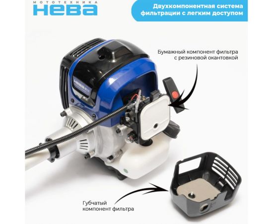 Бензиновый триммер НЕВА Мототехника BCK536U PRO 4650002230668 – изображение 6