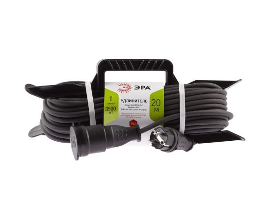 Силовой удлинитель ЭРА UFx-1e-3x1,5-20m-IP44 KG на рамке с/з 1 розетка 20 м КГ 3х1,5 Б0050868 