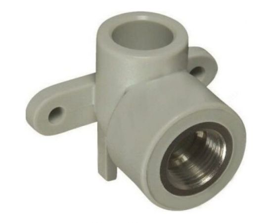 Угольник комбинированный с креплением, внутренняя резьба VALFEX PP-R серый, 25 мм х1/2"" 10120025Г 127-0484 