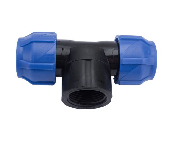 Компрессионный переходной тройник VALFEX ПНД, с внутренней резьбой, 25-1""-25 1210012510025 