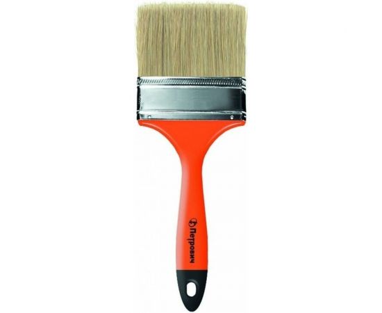 Плоская кисть Петрович 75 мм, смешанная щетина, пластиковая рукоятка 4100002371 