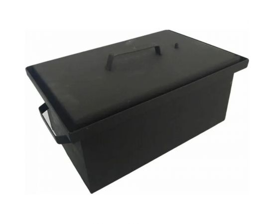 Коптильня с гидрозатвором Петромаш сталь 3 мм, двухъярусная с поддоном, 40x25x20 см 60498 