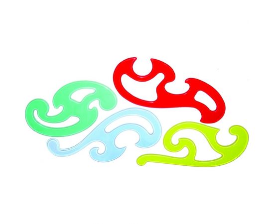 Лекала РАНТИС 4 шт, прозрачные РНЛ01 