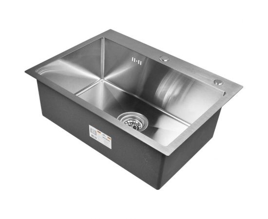 Кухонная мойка из нержавеющей стали WISENT 6045 с коландером и дозатором KW36045 