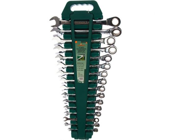 Набор комбинированных трещоточных ключей Jonnesway W45516S 