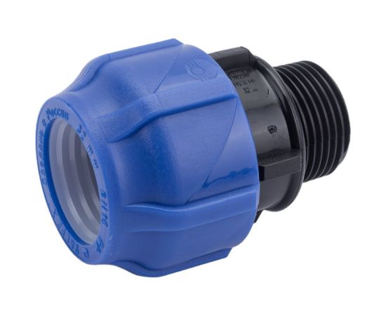 Компрессионная соединительная муфта VALFEX ПНД, с наружной резьбой, 32x1"" 121001132100 