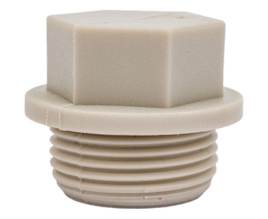 Заглушка-пробка VALFEX PP-R, серая, Дн25х3/4"" НР 10163025Г 127-0325 