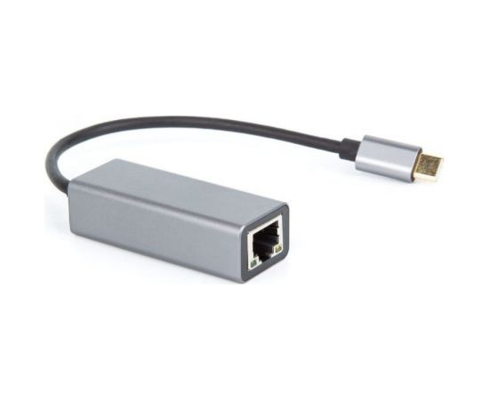 Кабель-переходник VCOM USB 3.1 Type-C - RJ-45, 1000Mbps Ethernet, Aluminum Shell, 0.15м DU320M 