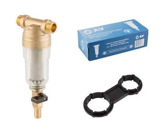Магистральный самопромывной фильтр AV Engineering 1/2 100 мкм AVE115703 