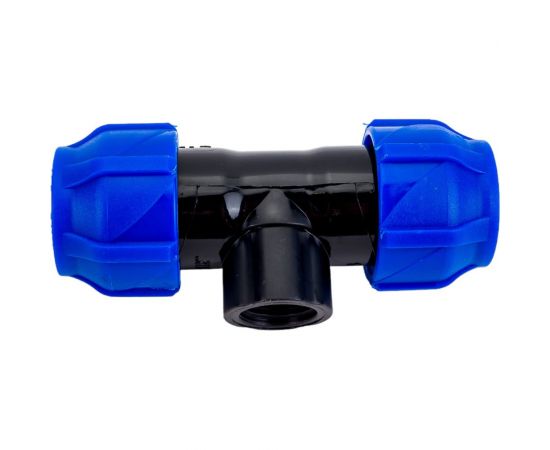 Компрессионный переходной тройник VALFEX ПНД, с внутренней резьбой, 25-1/2""-25 1210012501225 