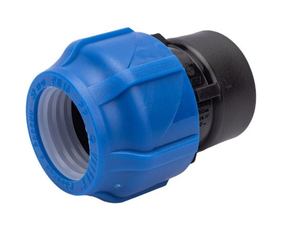 Компрессионная соединительная муфта VALFEX ПНД, с внутренней резьбой, 32x1"" 121001232100 – изображение 2