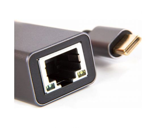 Кабель-переходник VCOM USB 3.1 Type-C - RJ-45, 1000Mbps Ethernet, Aluminum Shell, 0.15м DU320M – изображение 2