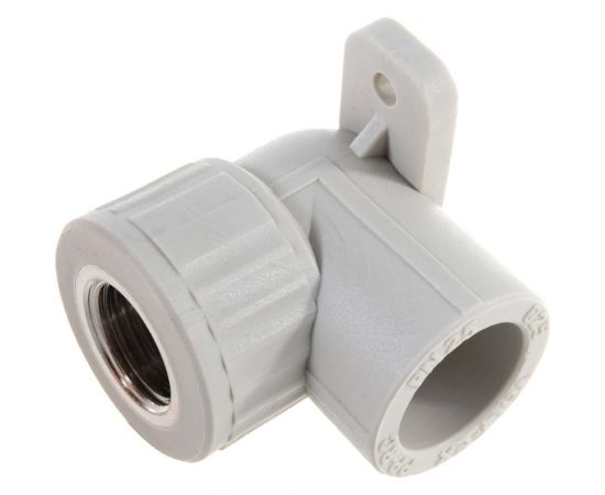 Угольник комбинированный с креплением, внутренняя резьба VALFEX PP-R серый, 25 мм х1/2"" 10120025Г 127-0484 – изображение 2