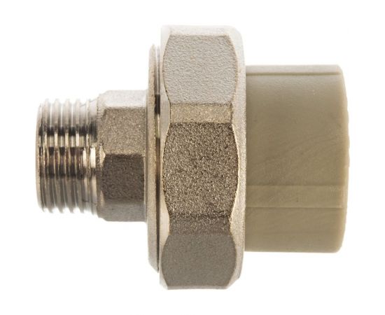 Комбинированная муфта VALFEX PP-R серая, разъемная Дн25х1/2 НР 10156115Г 127-0344 – изображение 2