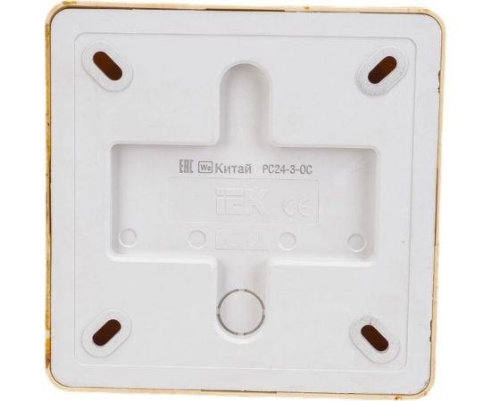 Четырехместная розетка IEK РС24-3-ОС, с заземляющим контактом, 16А, открытой установки, ОКТАВА, сосна ERO41-K03-16-DC – изображение 3